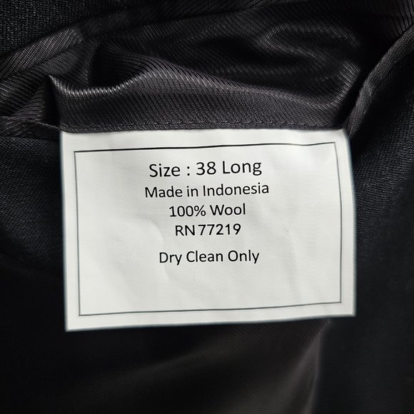 Pronto Uomo 38L Gray Solid 2-Button Sport Coat Blazer Jacket B419 - Picture 11 of 11